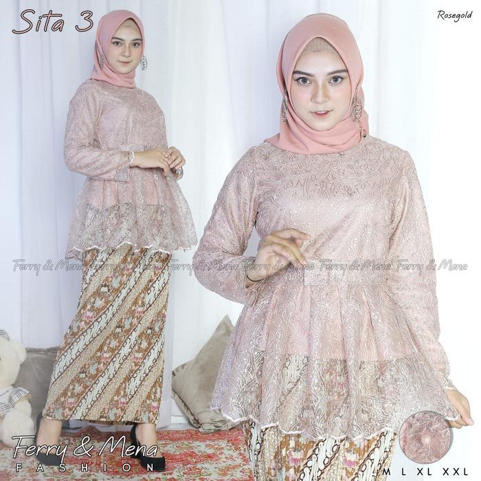Setelan Kebaya sita tulle Remaja Kebaya Pesta wisuda Modern Style hijab Setelan Kebaya sita tulle Te