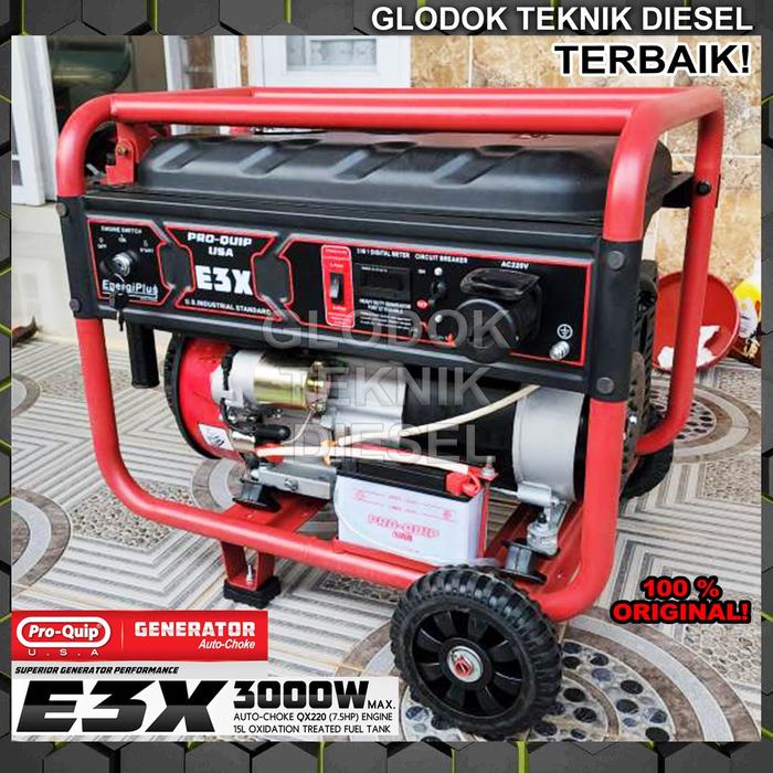 Proquip Genset 3000 2800 Watt E3X Generator Listrik Bensin Auto Choke ORIGINAL TERBAIK