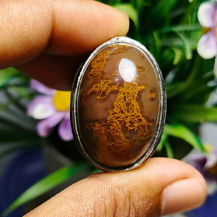 Cincin Batu Akik Serat Bulu Perindu