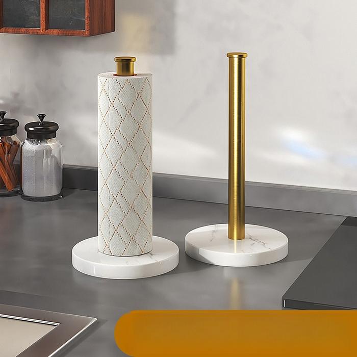 Marble Paper Towel Holder, Kitchen Paper Towel Rack, Nailing Free Vertical Roll Paper Rack, Plastic 