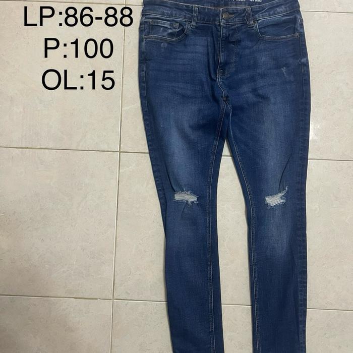 Primark Celana Jeans Denim Size 33 34 LP:86-88 P:100 OL:15 Model Kemeja Celana