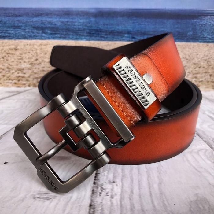 IKAT PINGGANG PRIA/SABUK KULIT ASLI /GESPER MODEL TUSUK IMPORT PREMIUM GESPER ROBOT BESI+BOX Dewasa 
