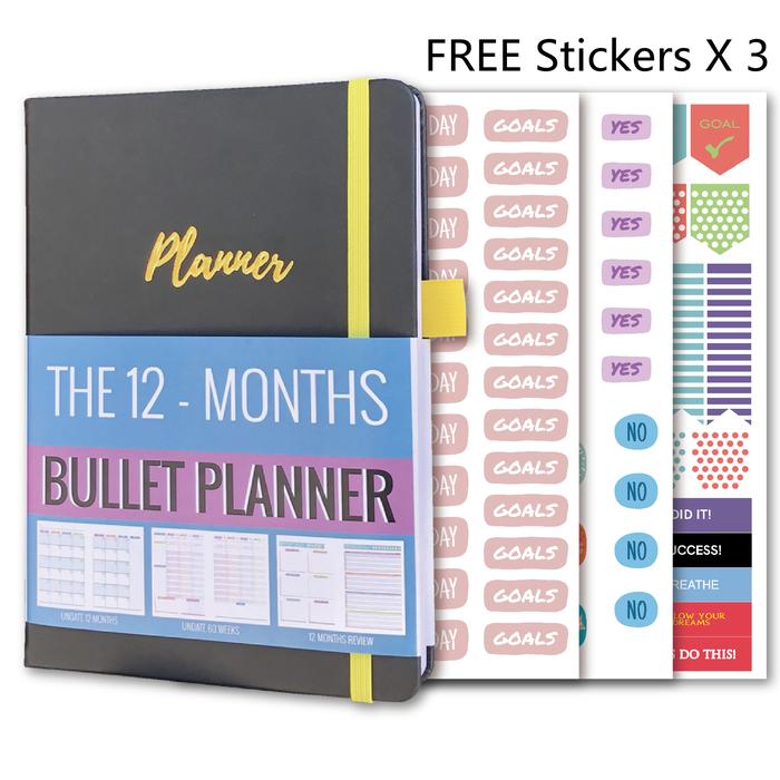 Agenda 2024 Daily Planner Life Goal Setting Undated Weekly Monthly Year Calendar Organizer Notebook 