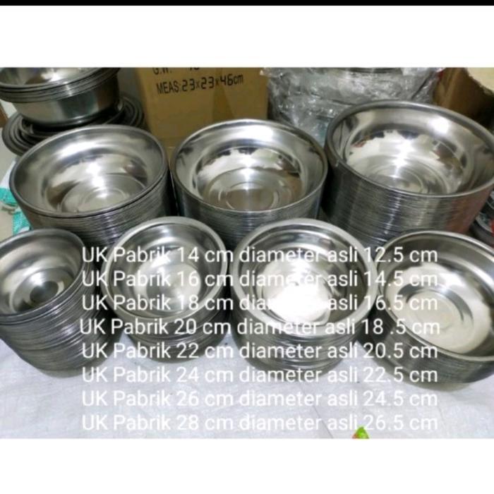 Mangkok stainless shinko / Mangkok kobokan / Baskom stainless steel