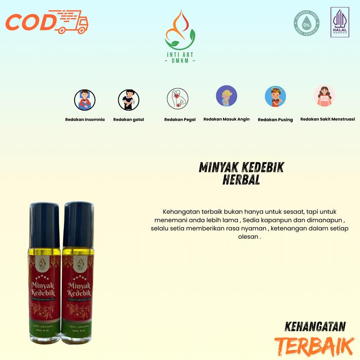 Minyak Kedebik Aromatherapy Hot Fresh Isi 2 Botol Roll on 10ml