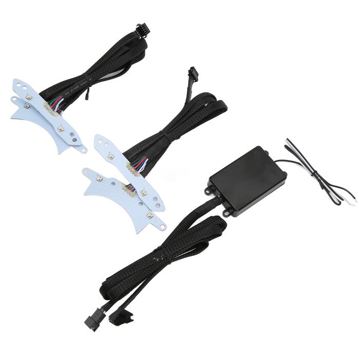LED RGB Headlight Kit Phone Control Metal Daytime Running Lamp RGB
