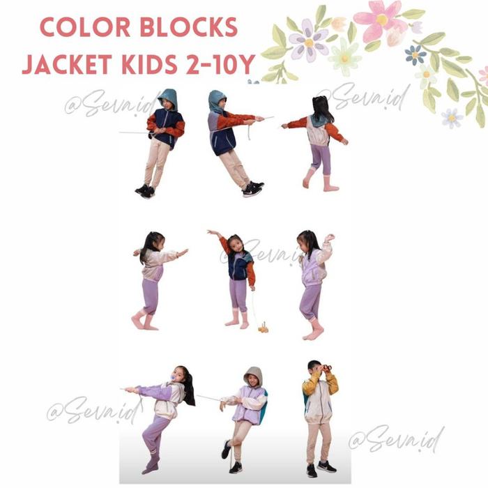 DEFECT MINOR MAISON ELMESA JACKET COLOR BLOCK JAKET ANAK MAISON