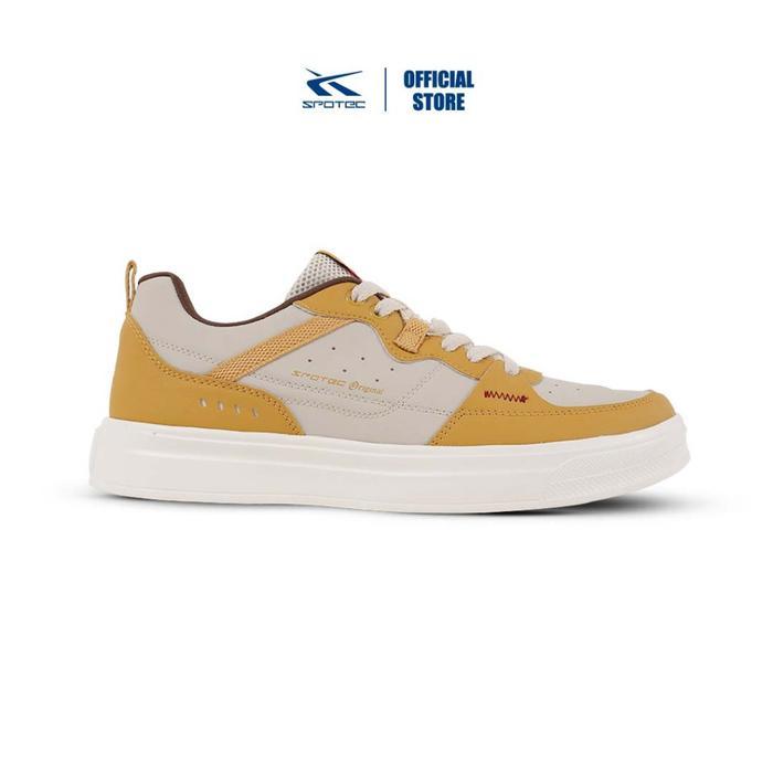 SPOTEC SNEAKERS WONKA SEPATU SNEAKERS PRIA WANITA - PUTIH TULANG MUSTARD