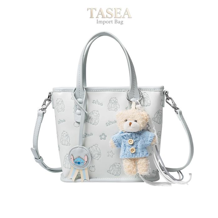 Tasea Bag - Original Tas Import Disney Stitch Hand Bag - Blue and White