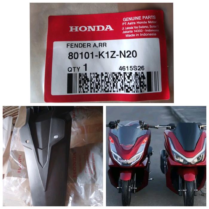 AHM ORIGINAL HONDA FENDER RR SLEBOR SPAKBOR SELEBOR BELAKANG PCX 160 2021 2025 2026 Aksesori Motor T