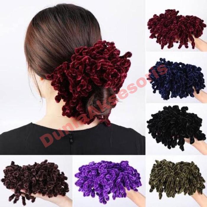 Ikat Rambut Ubur-Ubur / Kunciran Cendol/ Cepolan Hijab Scrunchie