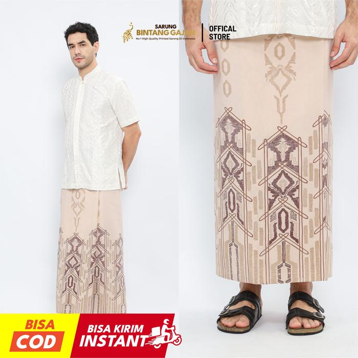 Sarung Bintang Gajah Onta Legenda WS 7240 Motif Garis Ornamen Modern
