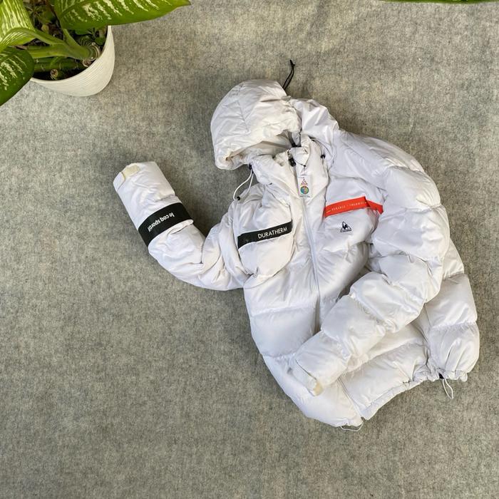 Winter puffer jacket le coq sportif durathem white goose down bulu angsa super cakep gambul