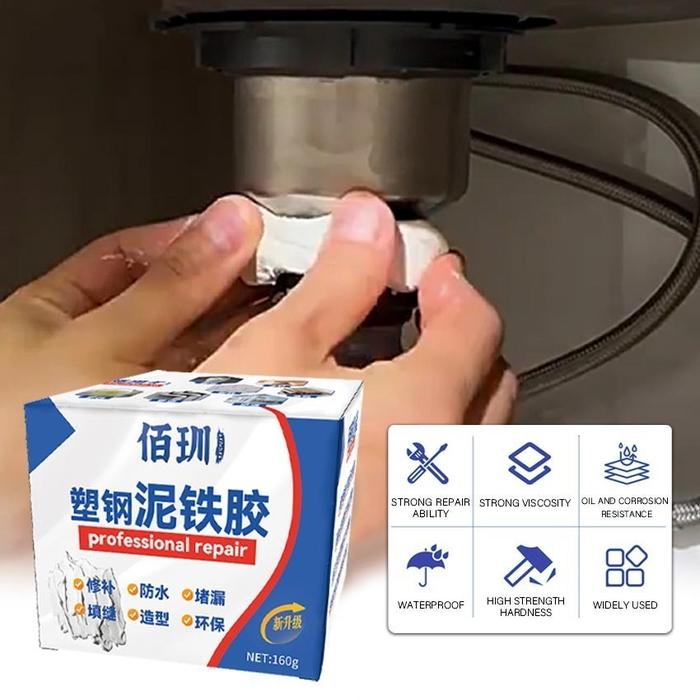 Lem Besi AB Epoxy Super Kuat Tahan Panas Lem Retak Repair Penambal Besi Steel Metal Radiator Anti Bo