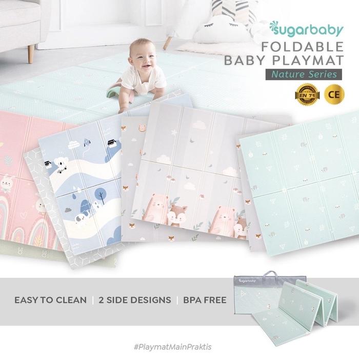 Foldable Baby Playmat Nature Series / Playmat Lipat Anak / COCOBEAR Foldable Baby Playmat -Indomulya