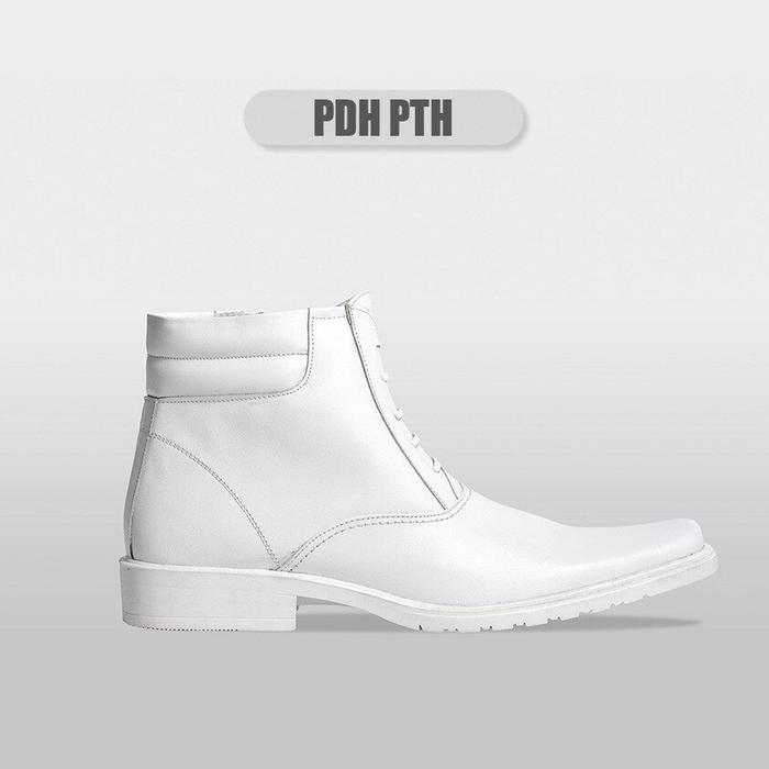 Sepatu PDH Kulit Shoes Dinas Putih Shoes Boots Pria Putih