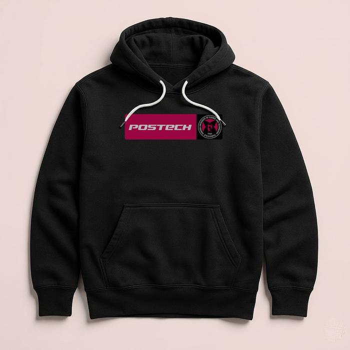 Hoodie POSTECH Pohang University Korea Premium Fleece Cloth Sweater Jacket Hood Black Hitam Distro