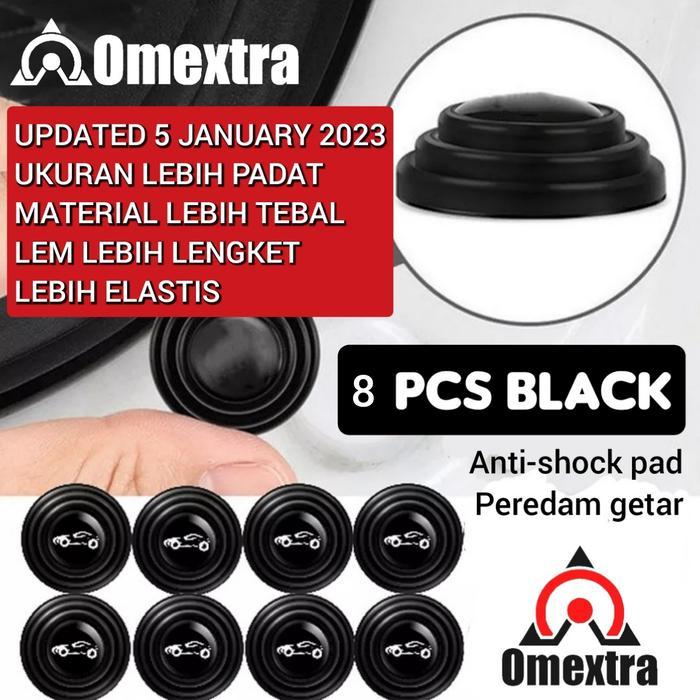8pcs Anti Shock Pad Omextra Peredam Getar Pintu Mobil Peredam Getaran - Black Regular