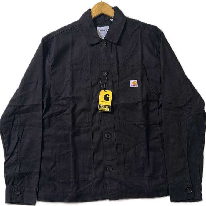 Carhartt Kemeja Outer Panjang Pria Model Duty 101 Hitam dengan Desain Tahan Lama dan Nyaman