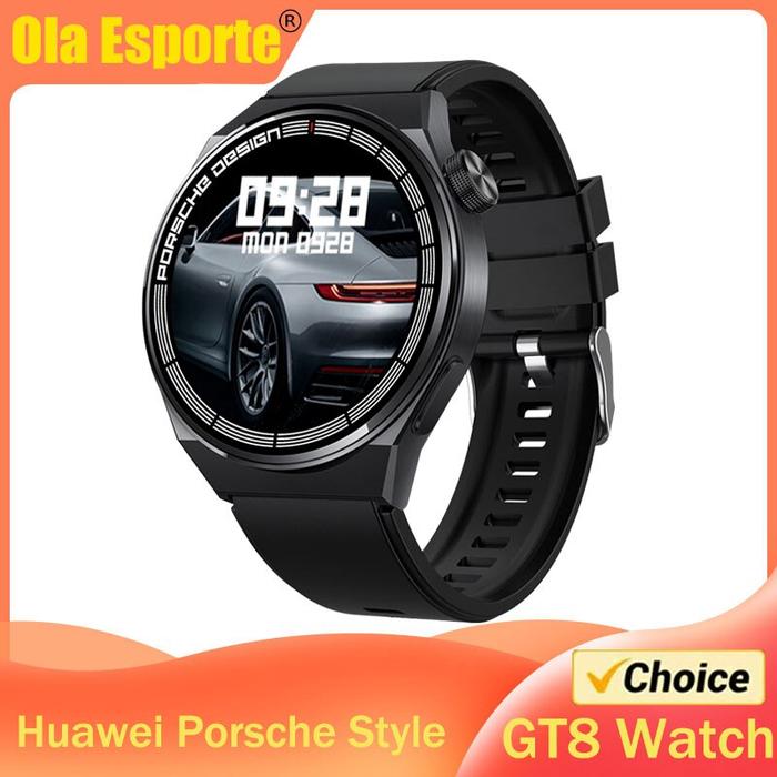 Ola Esporte GT8 Porsche Smart Watch Men Women Round Full Touch Answer