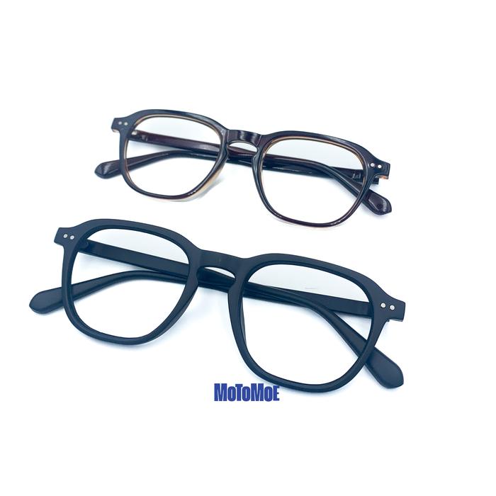 Motomoe Auron - Frame Kacamata Oval Skena Minimalis Ringan Klasik Kekinian Kokoh