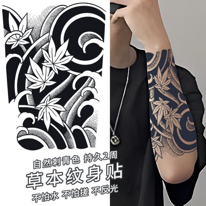 Stiker Tato Semi Permanen / Tato Lengan Riasan Tubuh Cocok di Pakai di Lengan Dada - WSSL01