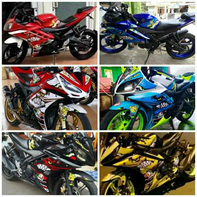 Sticker Stiker Striping R15 V2 lama Semifullbody Variasi Shark (Semua Ready Bisa COD)