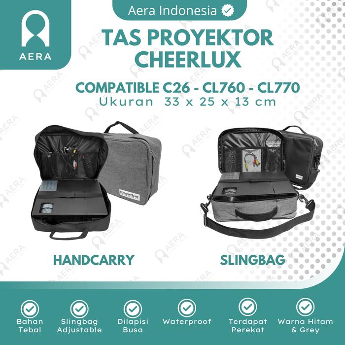 Tas Proyektor Cheerlux CL770 Waterproof | Slingbag Penyimpanan Proyektor CL770