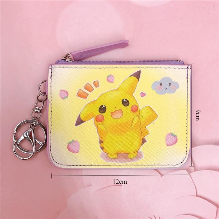 Pokemon Cute Wallet Women Pikachu Coin Purses Leisure Zipper Card Holder Coin Pouch Cartoon Printed 