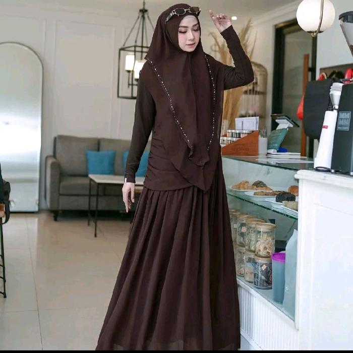 set hijab syari chocolatos