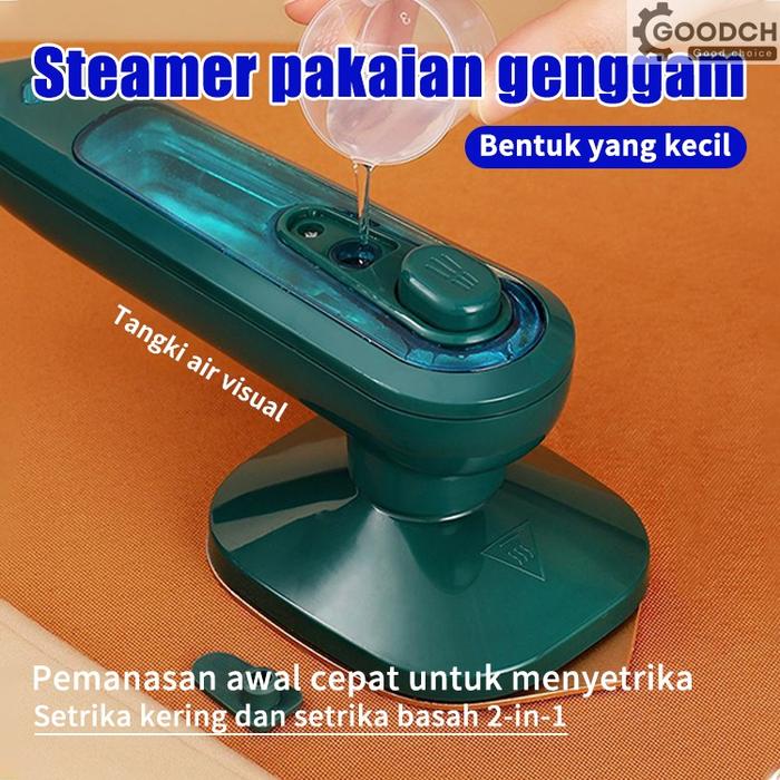 GOODCH Setrika Pakaian Mini Portabel Genggam Uap Portable Mesin Setrika Pelurus Hemat Energi USB Rec