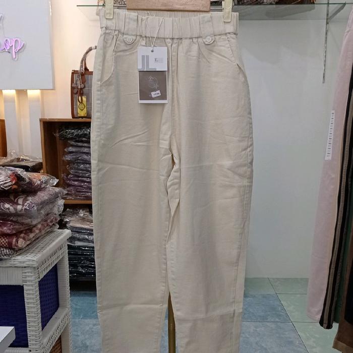 Celana Jinling Soft Jeans Broken White