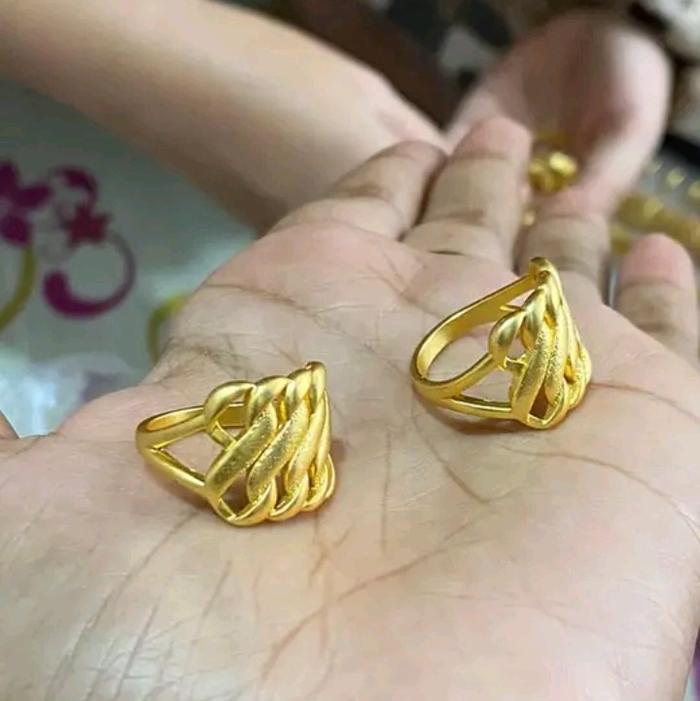 Cincin ss 1 suku lapis emas mas 24karat