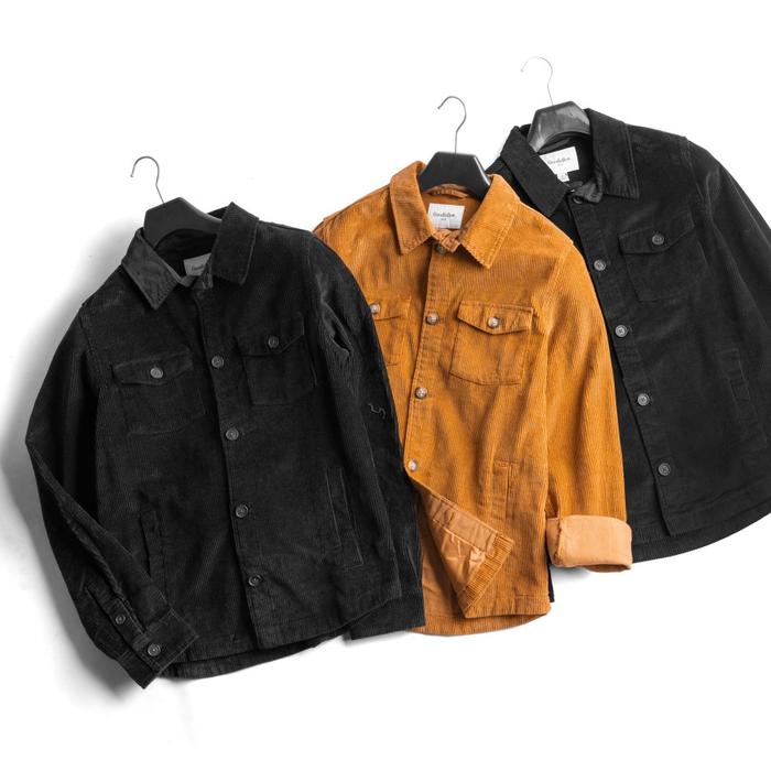 NEW Jaket Corduroy Pria - Men's Trucker Corduroy Jacket