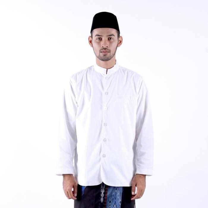Baju Koko Bhs Classic Habaib Motif Amir Warna Putih