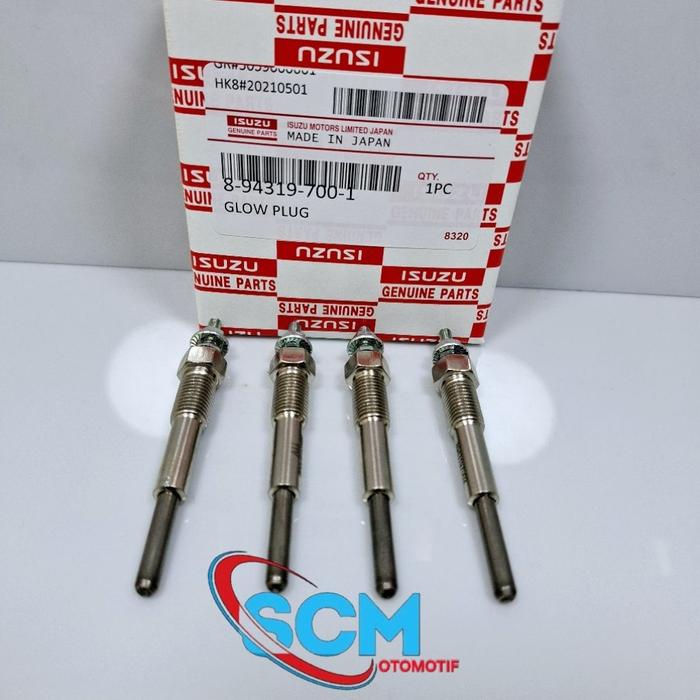 BUSI PEMANAS GLOW PLUG ISUZU PANTHER SET 4PCS GARANSI 1BULAN
