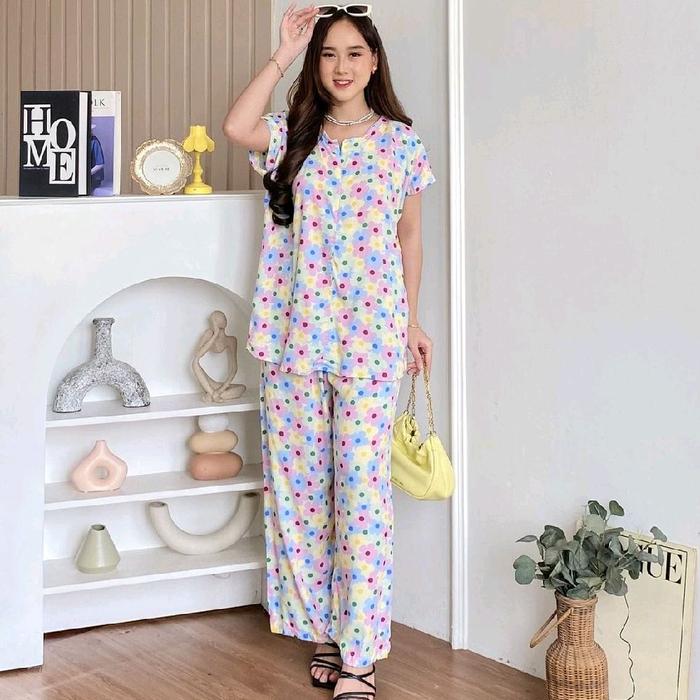 Aisha Set by HD.id Dailywear Setelan Piyama Busui Friendly Jumbo