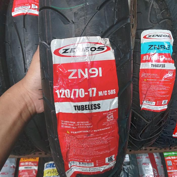Ban Zeneos ZN91 120/70/17 M/C 58S Tubeless - Ban Motor Berkualitas Tinggi