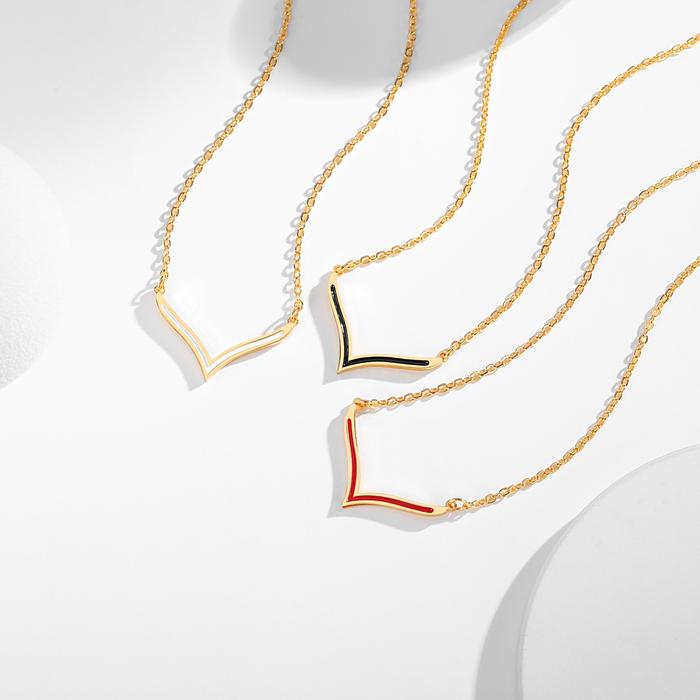 LM415 Kalung Wanita Fuji Titanium Wanita Aksesoris Fashion