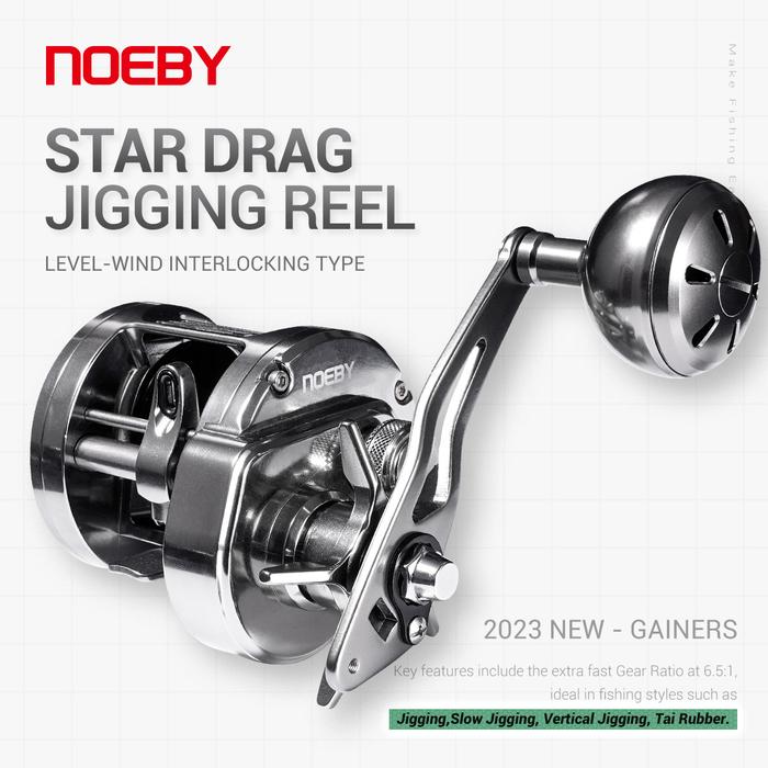Noeby Star Drag Light Jigging Fishing Reel Baitcasting Reels 5000