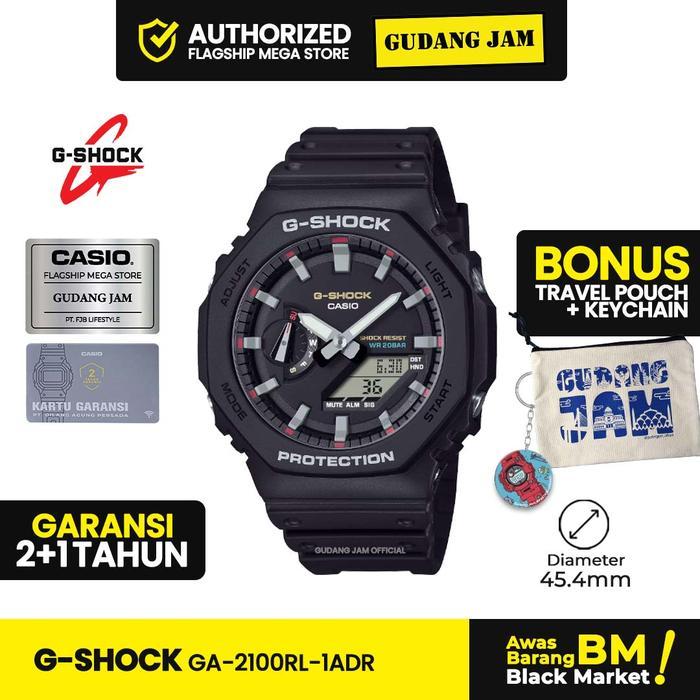 Jam Tangan Pria G-Shock GA-2100RL-1ADR GA-2100RL-1A GA-2100RL GA2100RL Analog-Digital