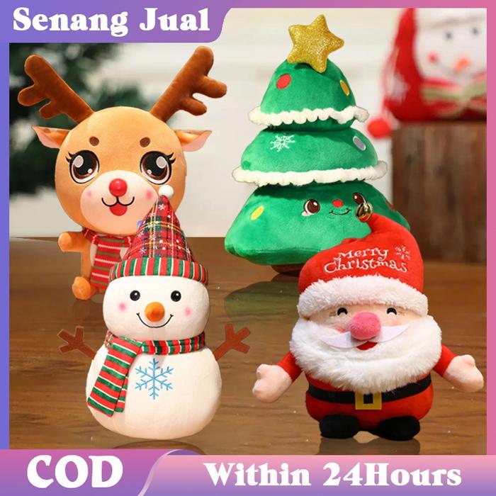 PREMIUM (READY) terjamin Boneka Deer Christmas Hiasan Santa Claus Boneka Snowman Boneka Santa Claus 