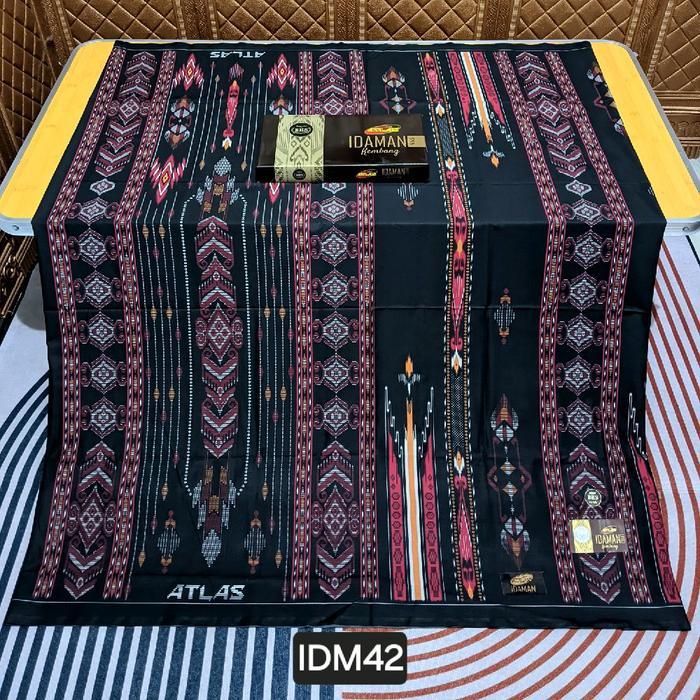 Sarung Atlas Idaman Kembang & Harmoni 555 Motif BHS SGE SGS SWL SJE Kain Katun Tenun Gold Nyaman Sof