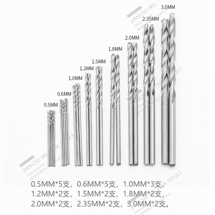 Miniatur Mata Bor Putar 0.5-3Mm Bor Putar Shank Lurus Bor Mini Set