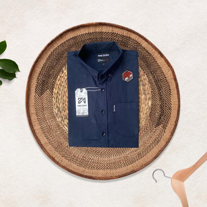 ONEZERO - Baju Kemeja sigaret Tebal premium lengan pendek pria dewasa
