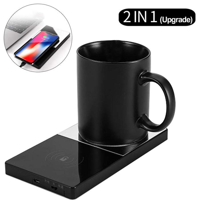 2 In 1 Penghangat Cangkir Mug Penghangat Listrik Pengisi Daya