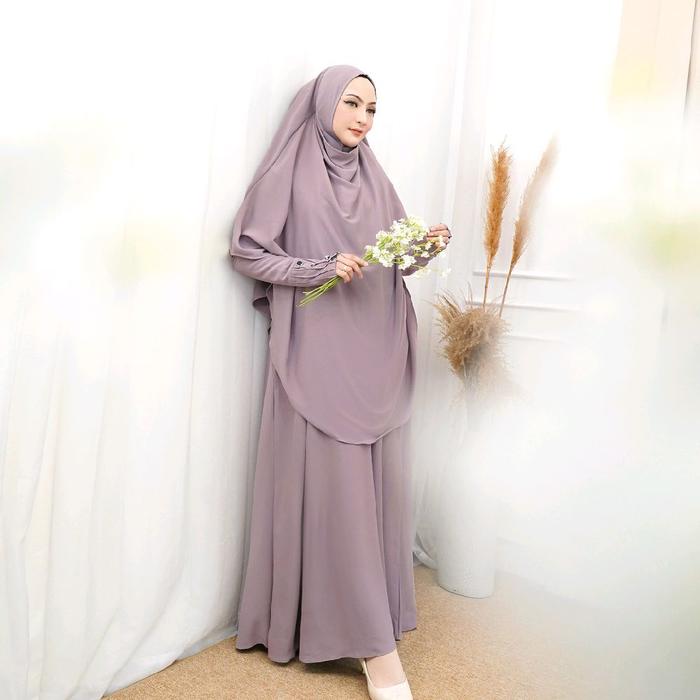 Abaya Alcea Lilac set Khimar