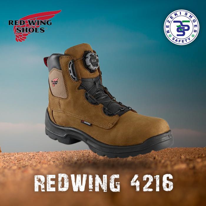 Ready Sepatu Safety Redwing 4216 - Safety Shoes Redwing 4216 Pria Besi - Sepatu Safety Ready