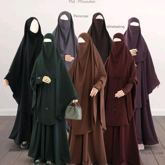 [READY] NEMOPHILA GAMIS SET & ONLY AFIFATHIN BY WINA | NEMOPHILA AFIFATHIN | SET KHIMAR LONG | MILWA