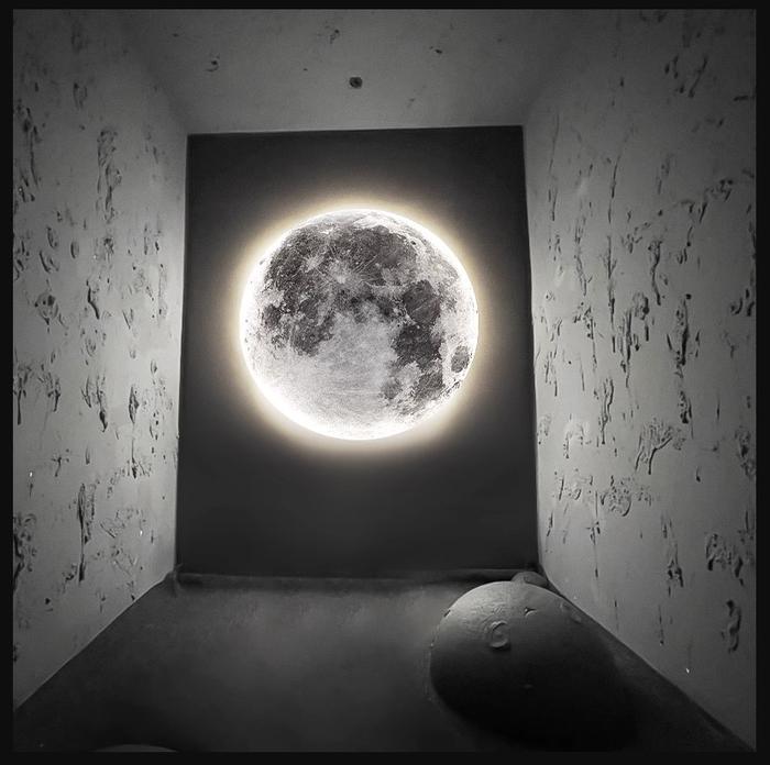 Moon wall lamp bedroom bedside moon lamp living room TV background